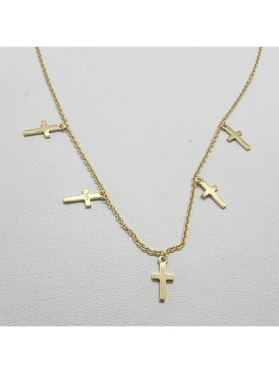 Jewelry - Brand New Sterling Silver 925 Multi Cross Necklace